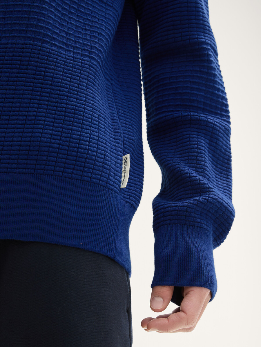 maglione lavorato a maglia in cotone dalla vestibilità regolare