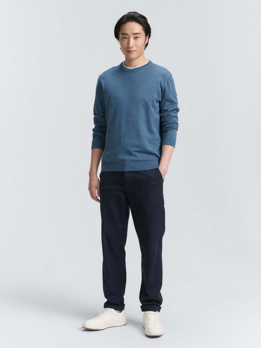 maglione base lavorato a maglia in cotone