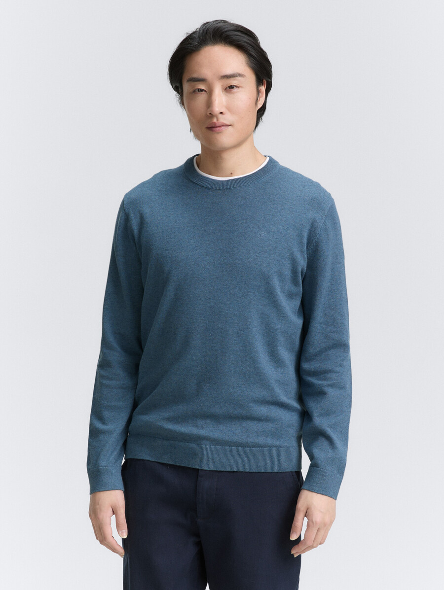 maglione base lavorato a maglia in cotone
