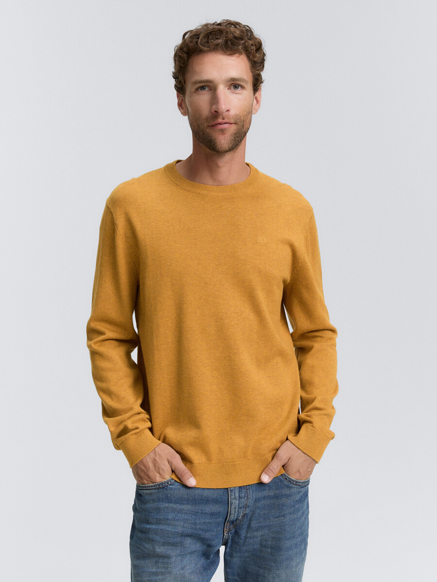 maglione base lavorato a maglia in cotone