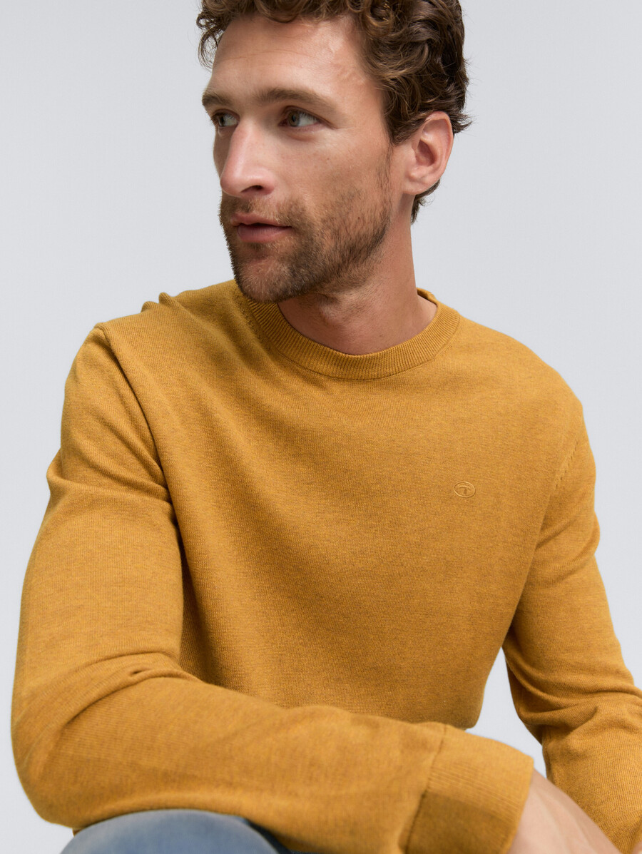maglione base lavorato a maglia in cotone