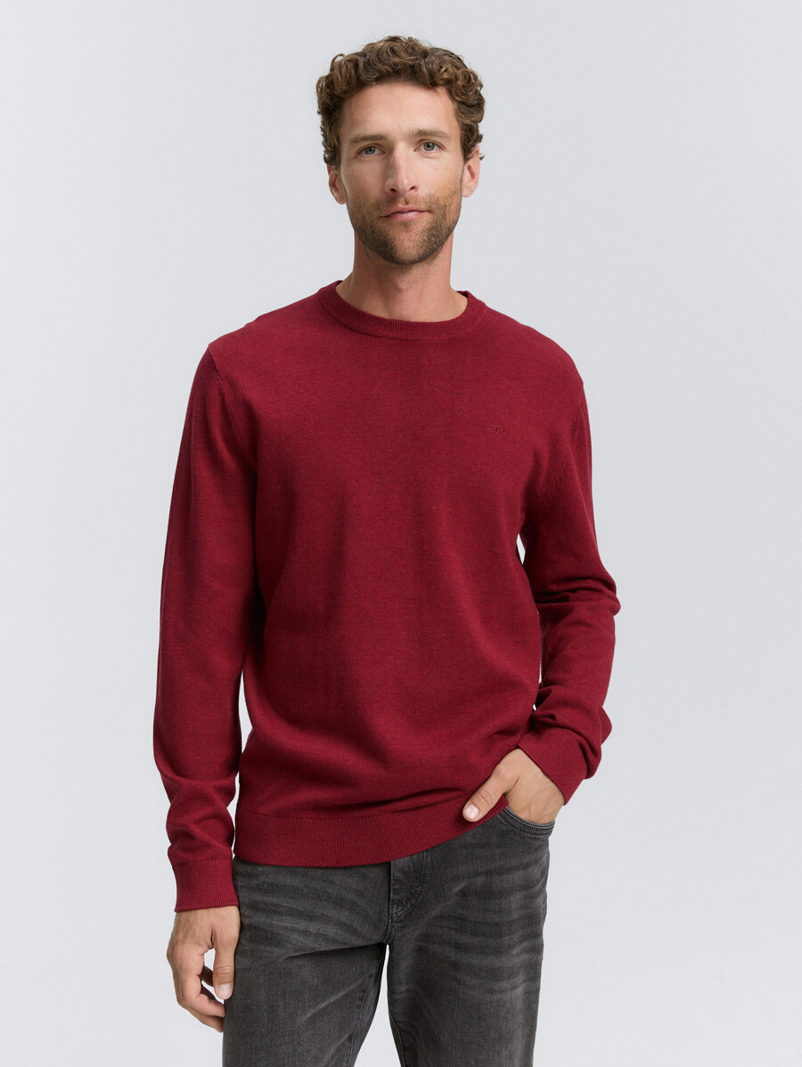 maglione base lavorato a maglia in cotone