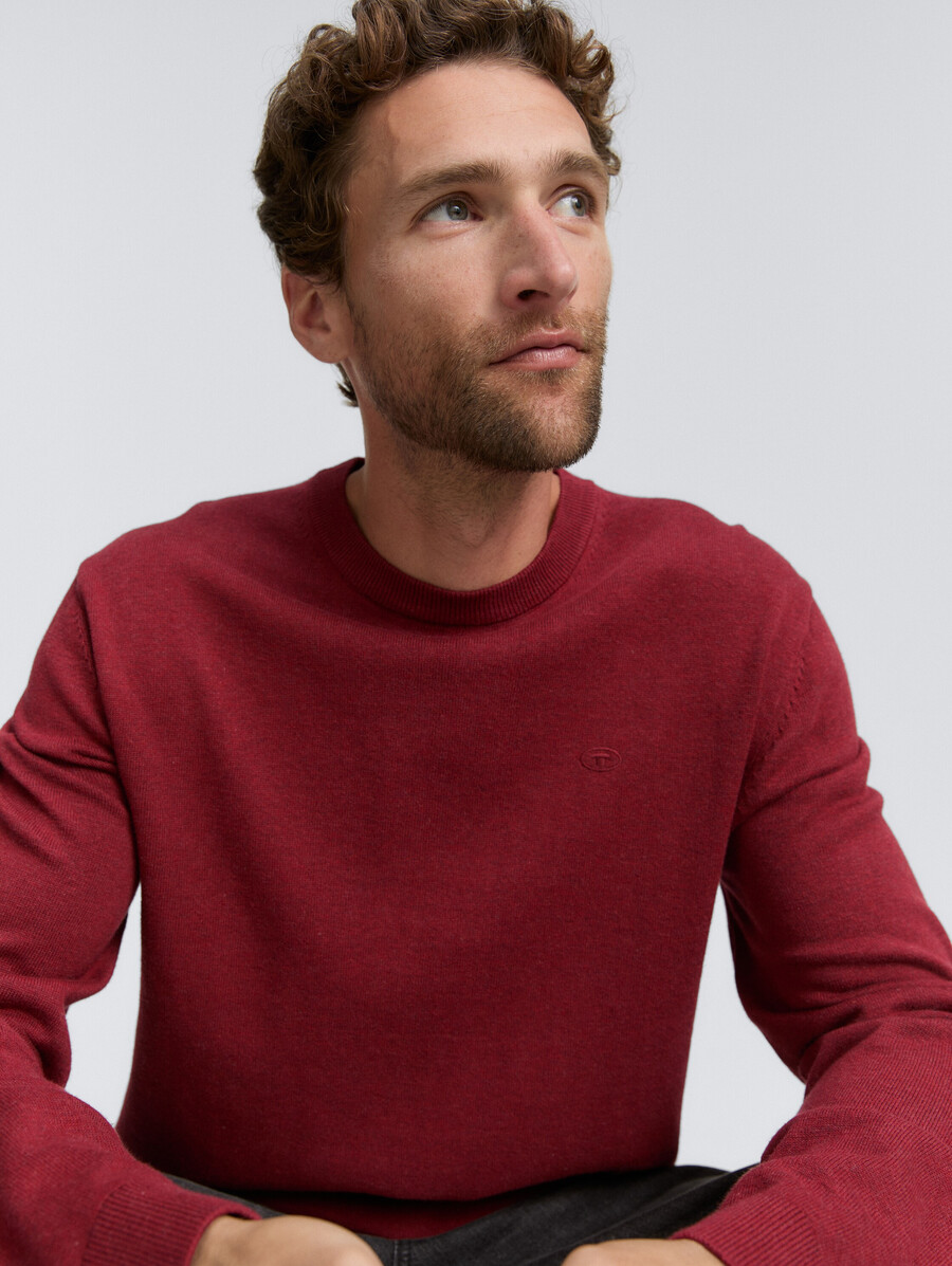maglione base lavorato a maglia in cotone