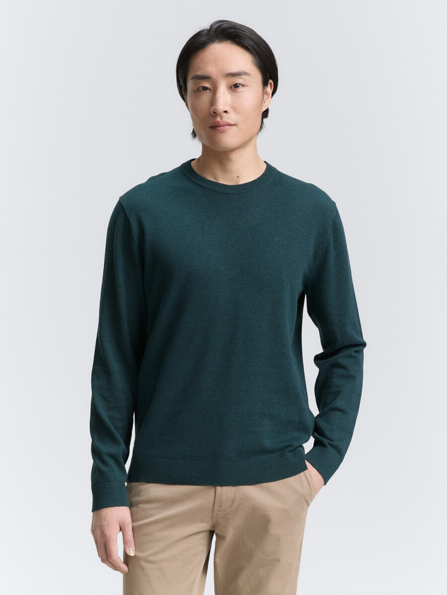 maglione base lavorato a maglia in cotone