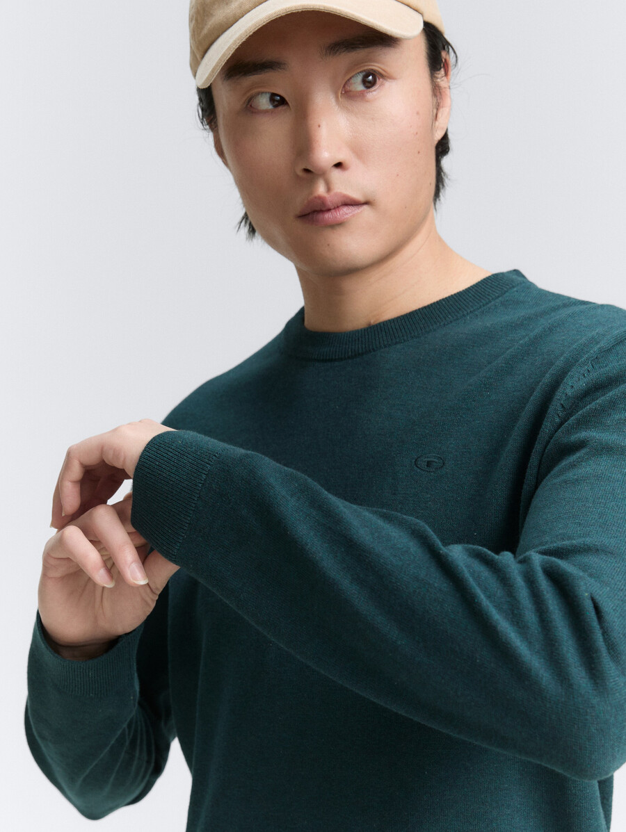 maglione base lavorato a maglia in cotone