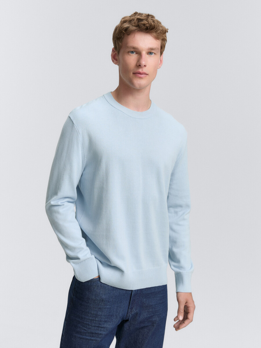 maglione base lavorato a maglia in cotone