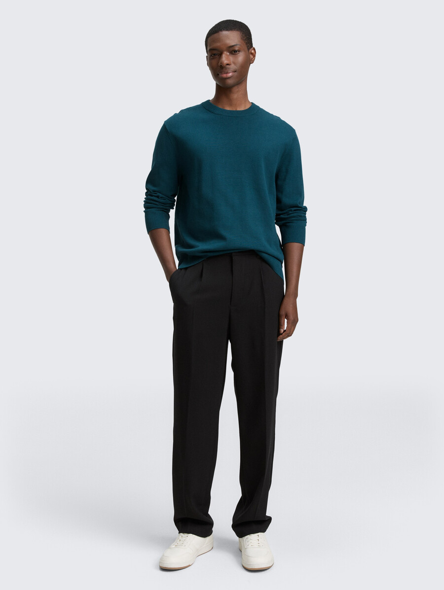 maglione base lavorato a maglia in cotone