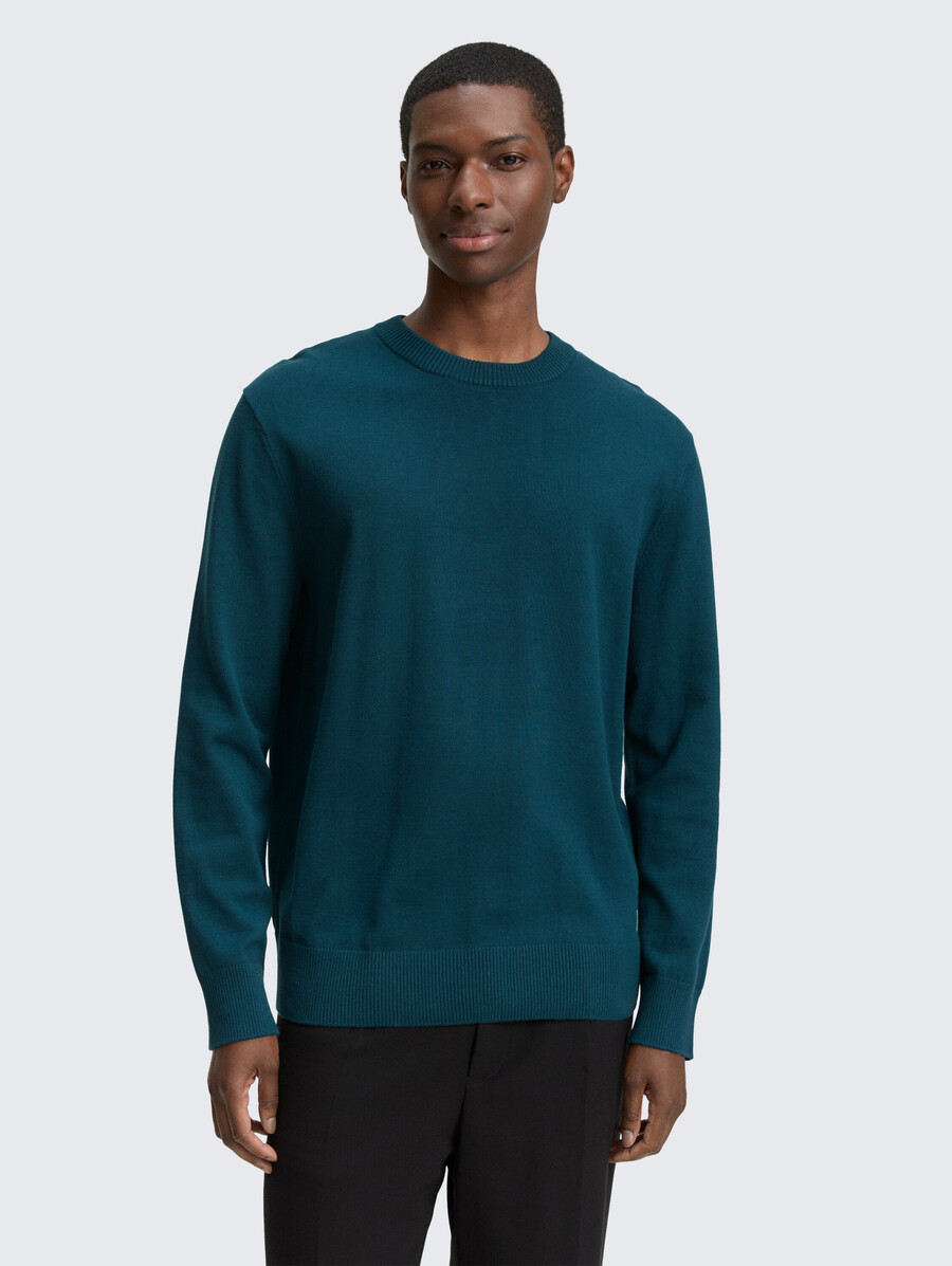 maglione base lavorato a maglia in cotone