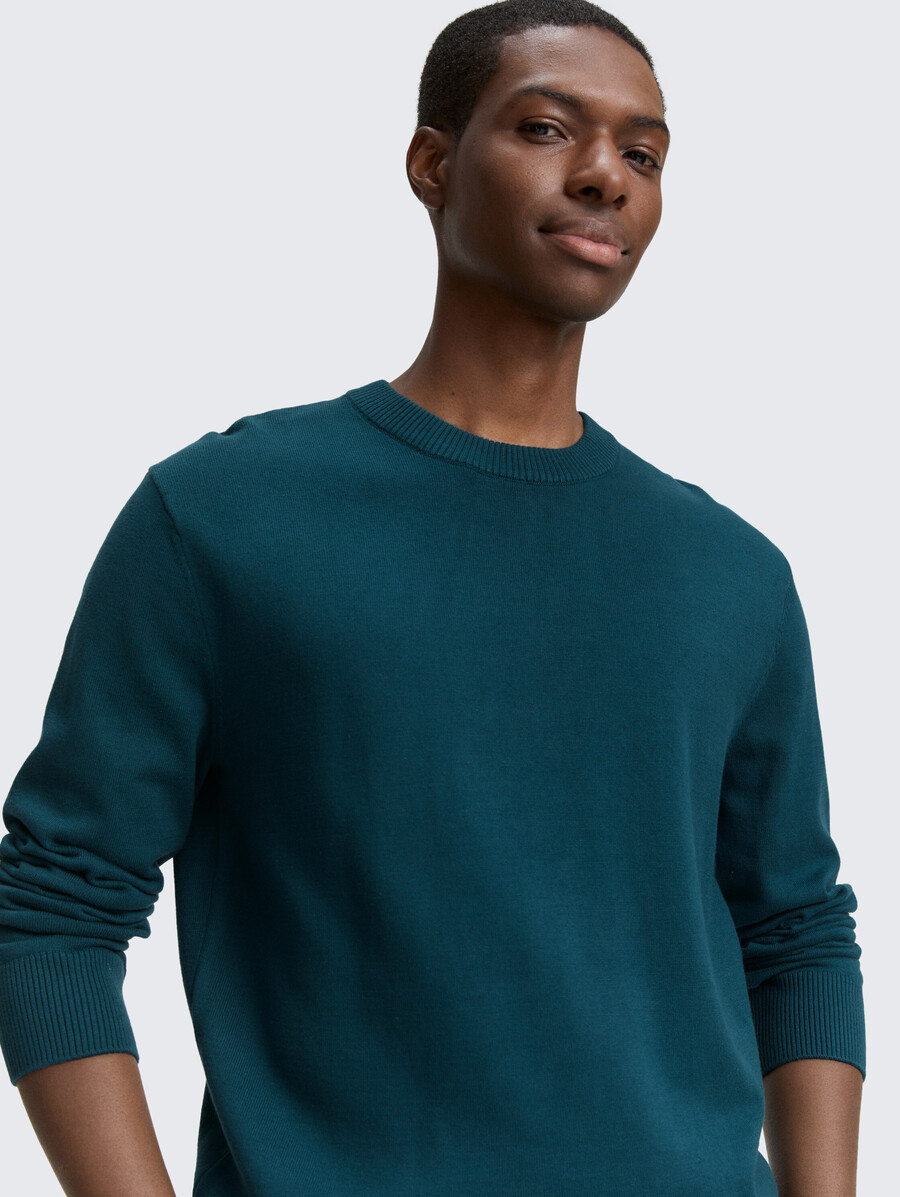maglione base lavorato a maglia in cotone