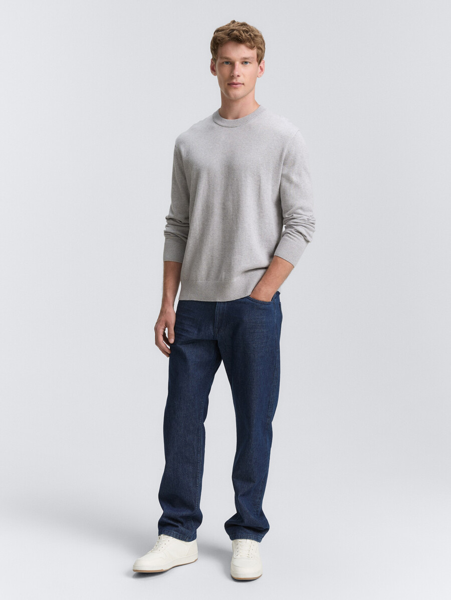 maglione base lavorato a maglia in cotone