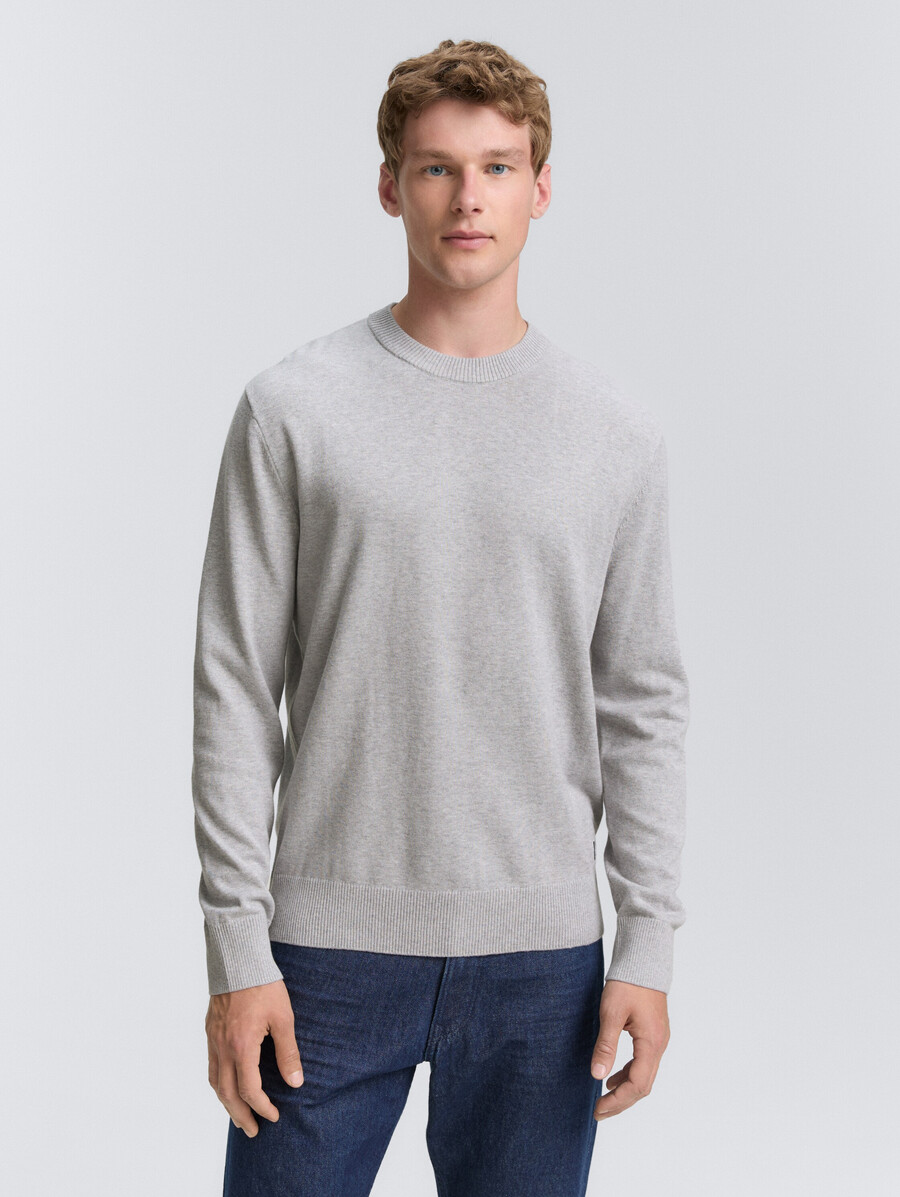 maglione base lavorato a maglia in cotone