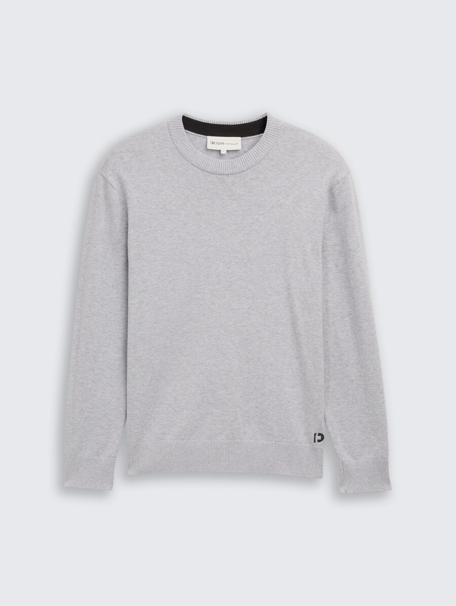 maglione base lavorato a maglia in cotone