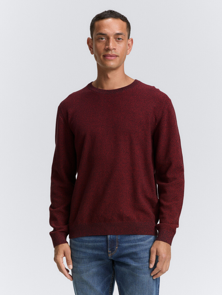 maglione lavorato a maglia in cotone biologico