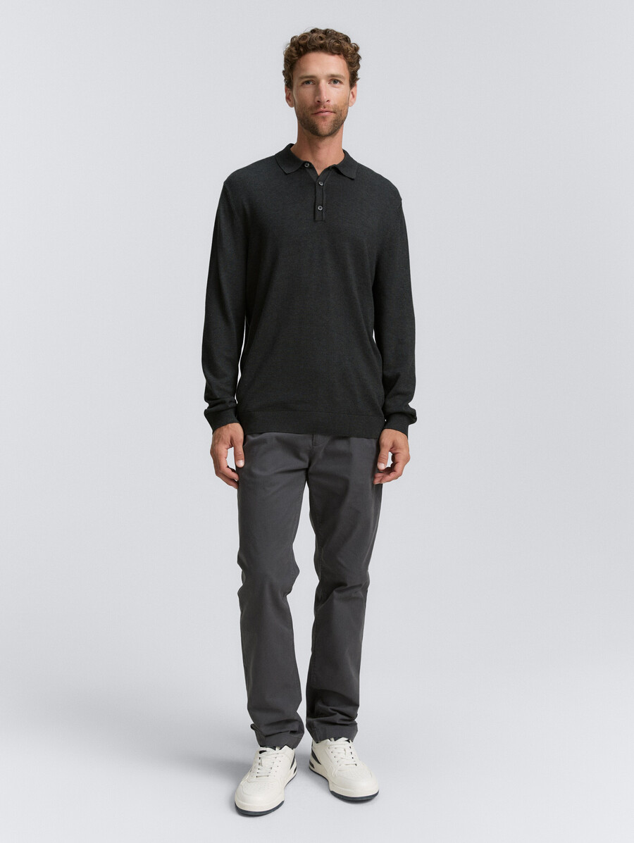 polo in maglia di viscosa
