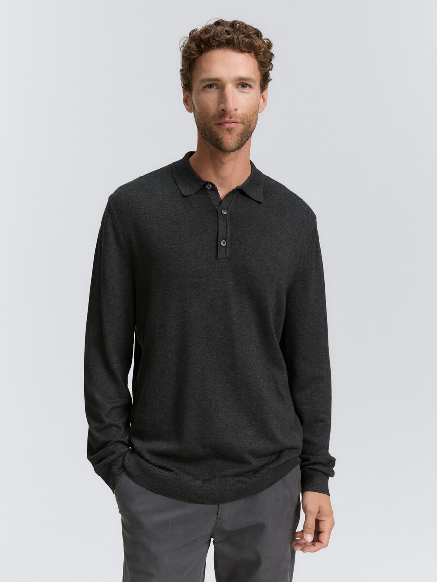 polo in maglia di viscosa