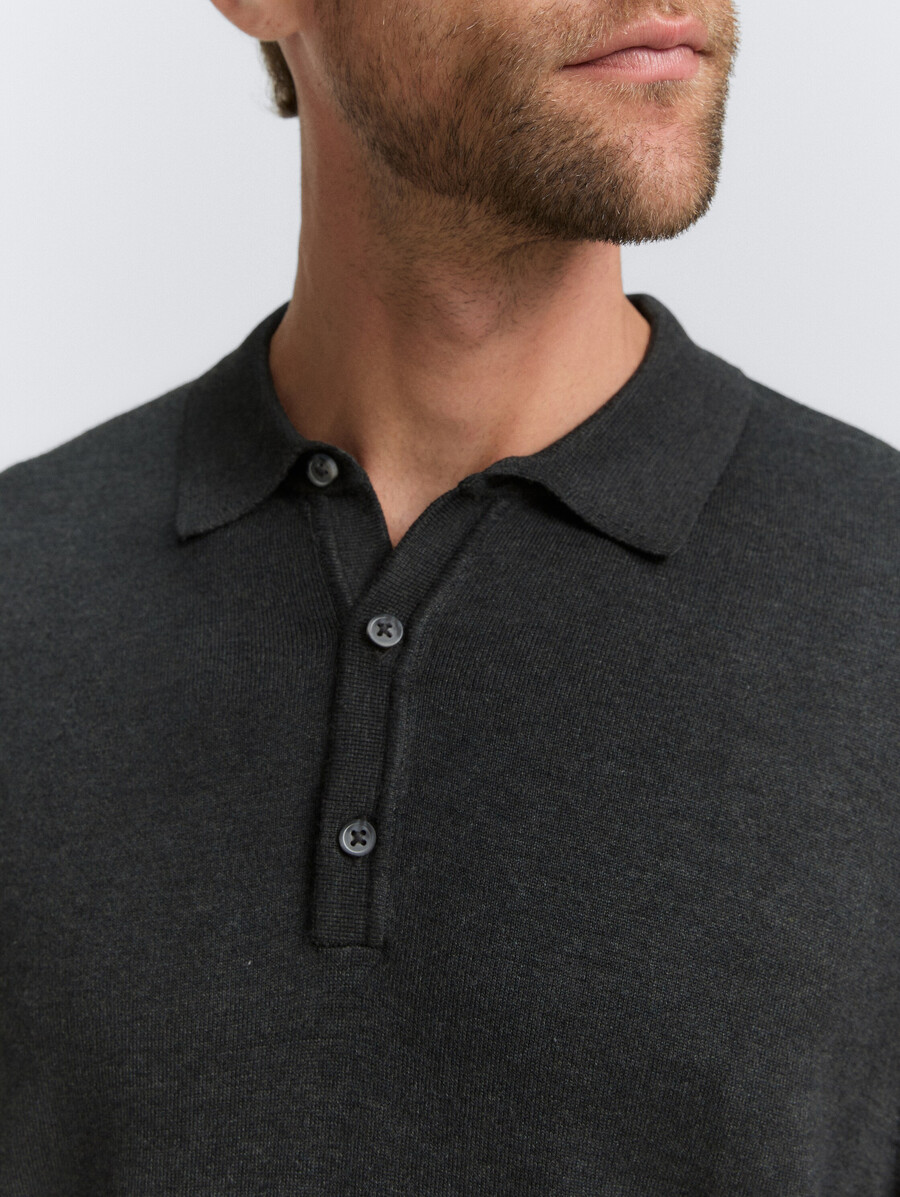polo in maglia di viscosa
