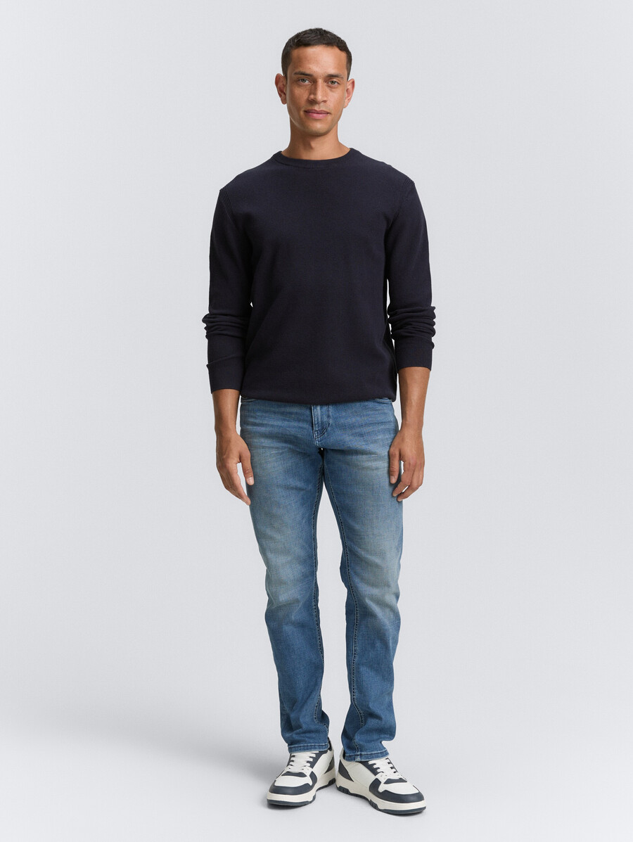 maglione lavorato a maglia in cotone biologico
