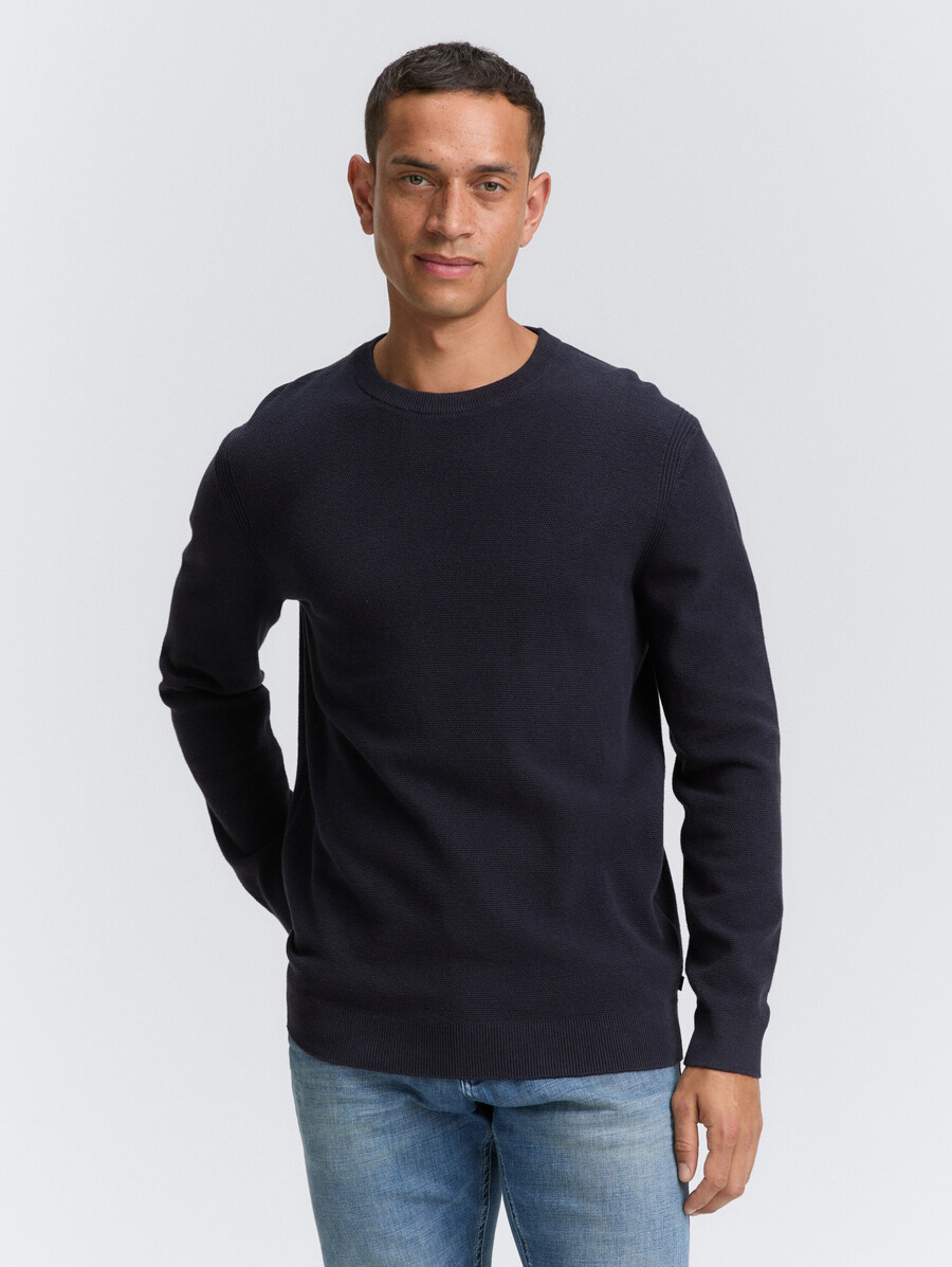 maglione lavorato a maglia in cotone biologico