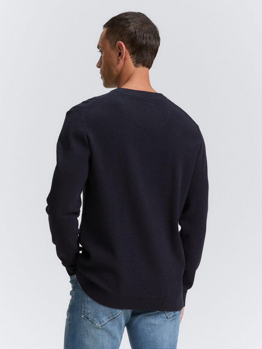 maglione lavorato a maglia in cotone biologico