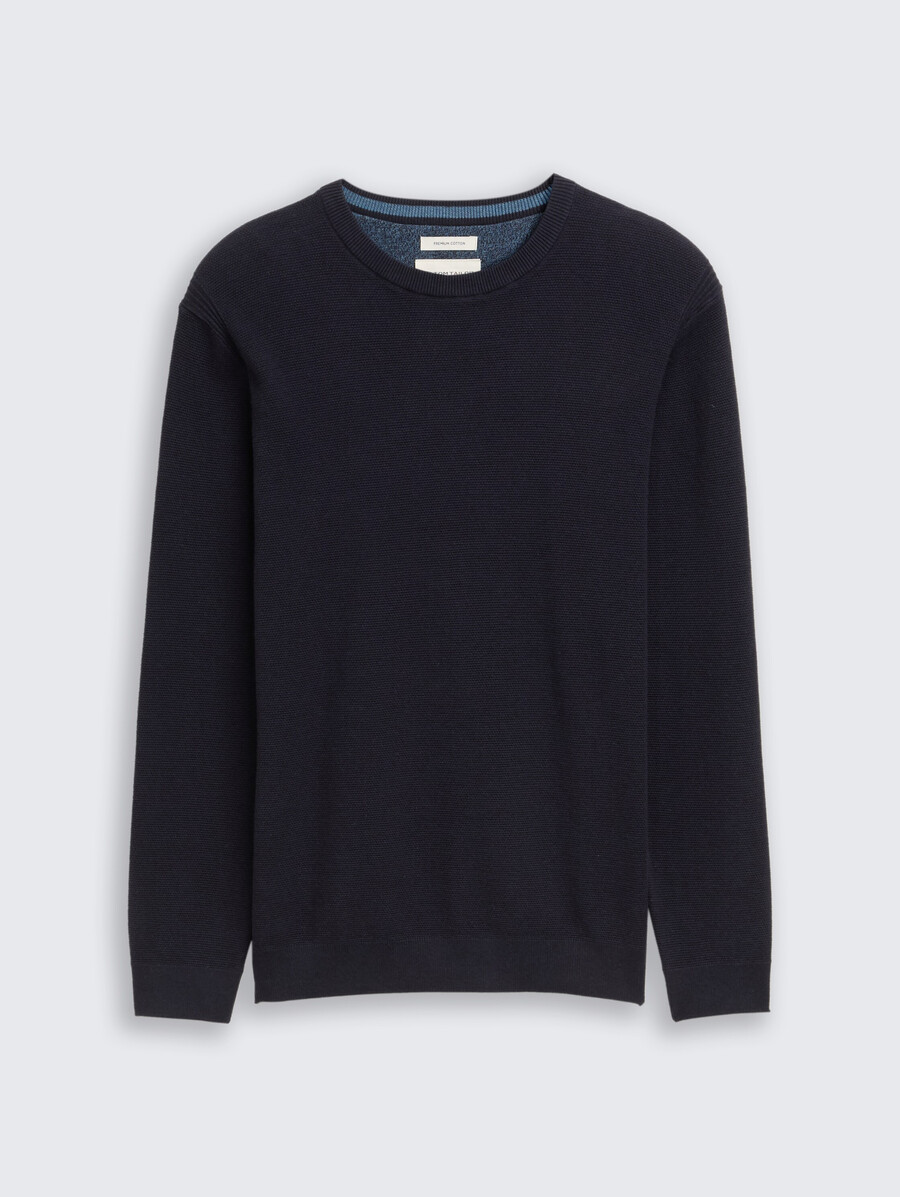 maglione lavorato a maglia in cotone biologico