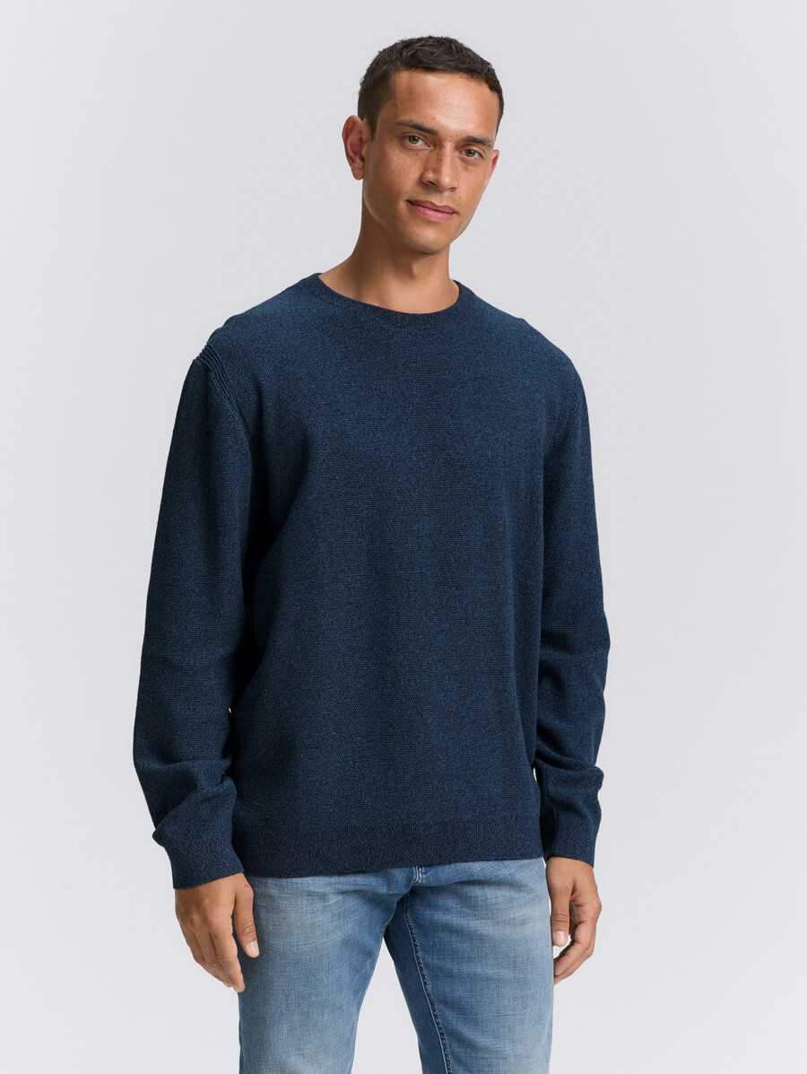 maglione lavorato a maglia in cotone biologico