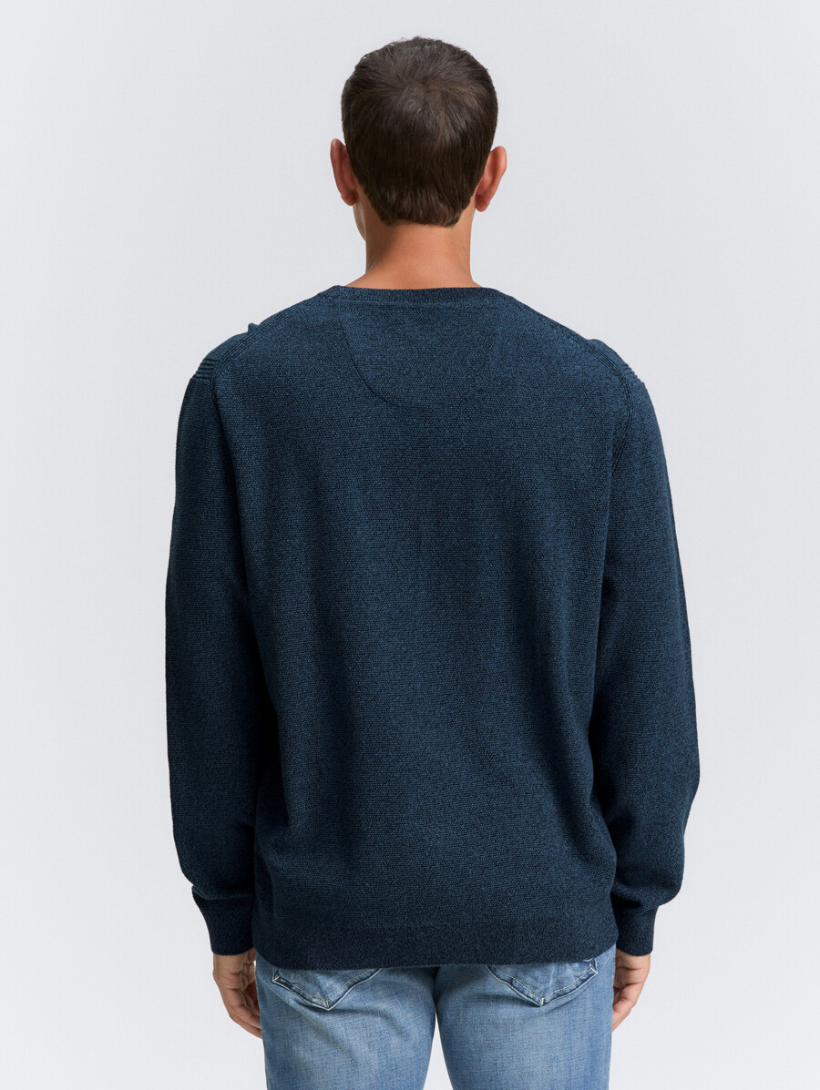maglione lavorato a maglia in cotone biologico