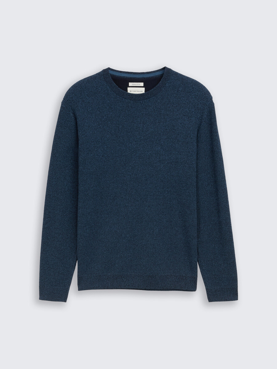 maglione lavorato a maglia in cotone biologico