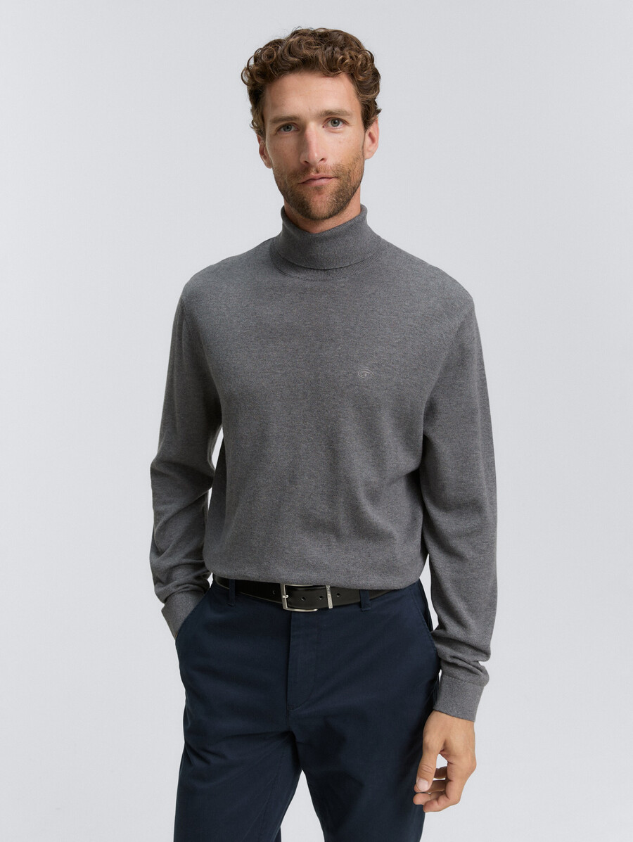 maglione a collo alto in cotone