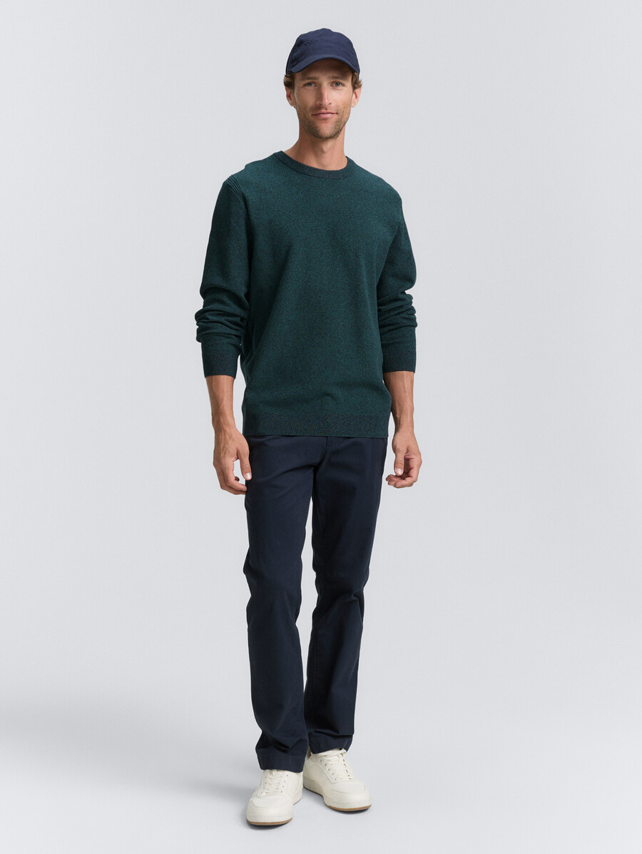 maglione lavorato a maglia in cotone biologico
