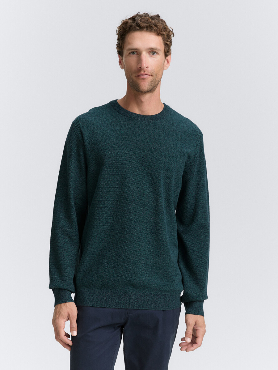 maglione lavorato a maglia in cotone biologico