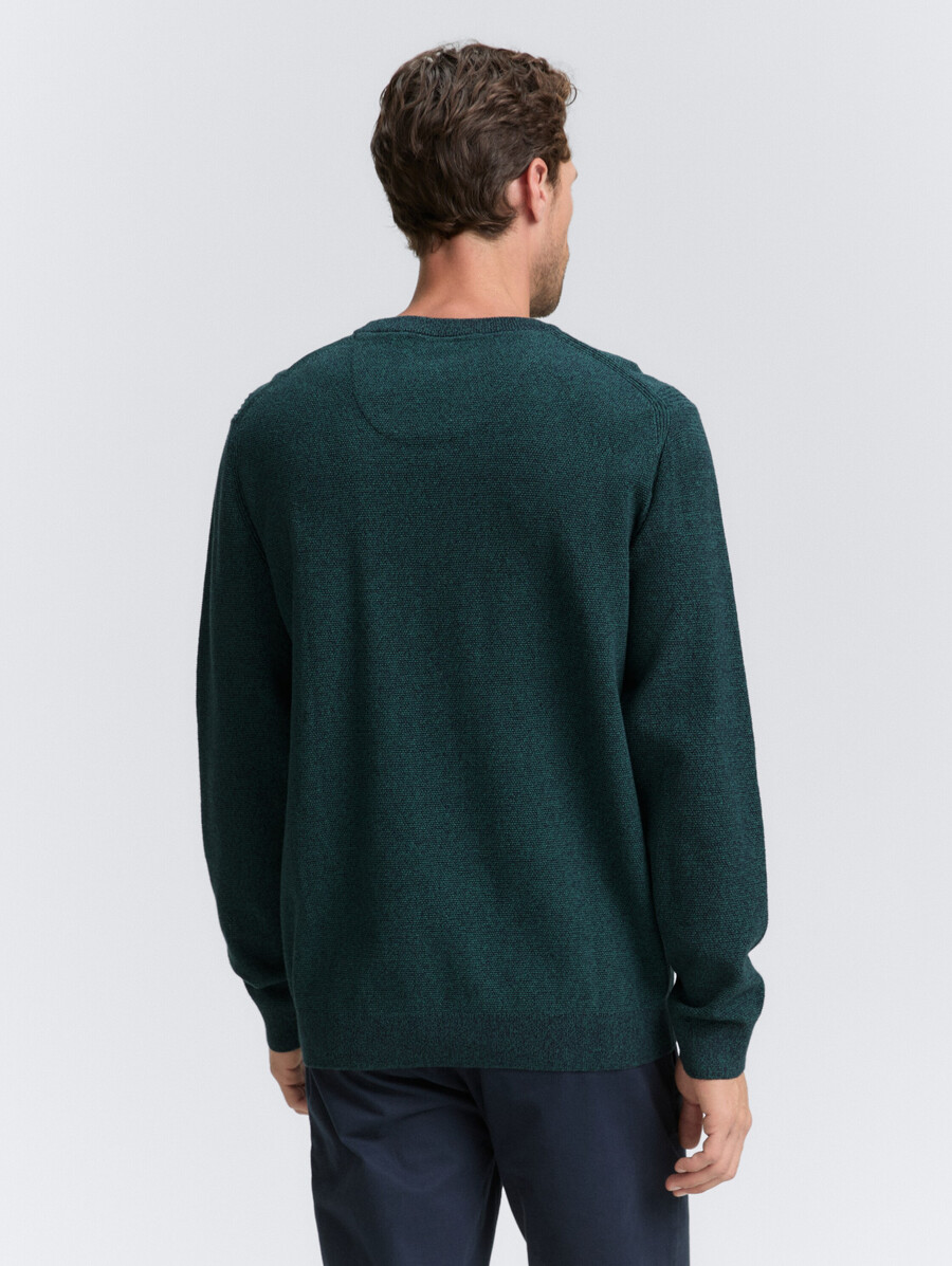 maglione lavorato a maglia in cotone biologico