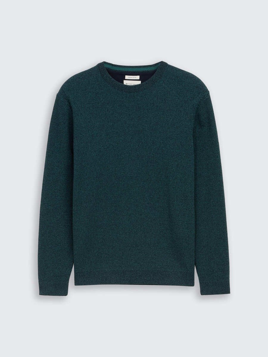 maglione lavorato a maglia in cotone biologico