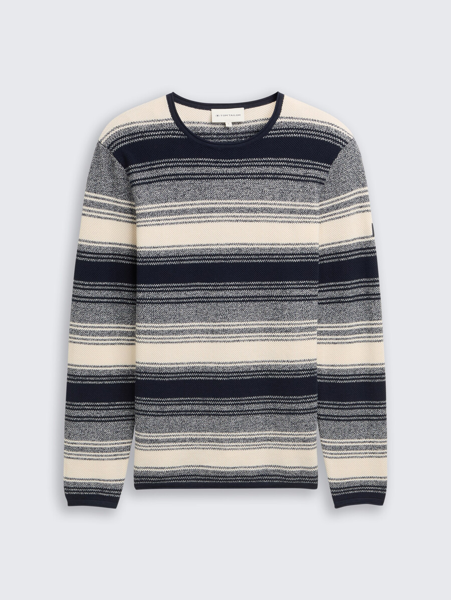 maglione lavorato a maglia con motivo a righe
