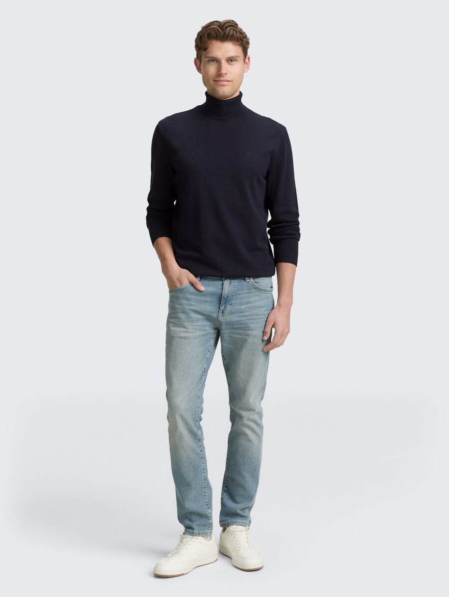 maglione a collo alto in cotone