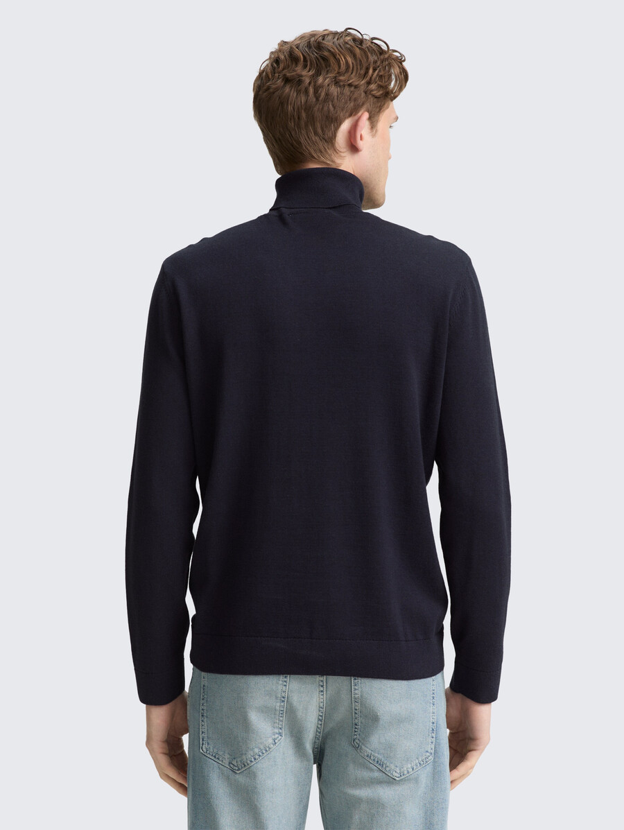 maglione a collo alto in cotone