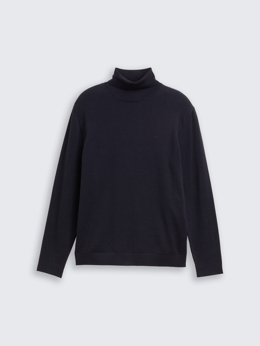 maglione a collo alto in cotone