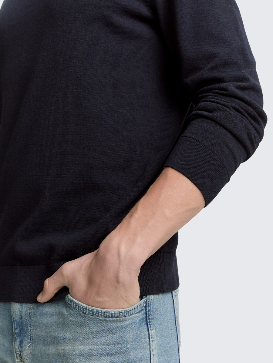 maglione a collo alto in cotone