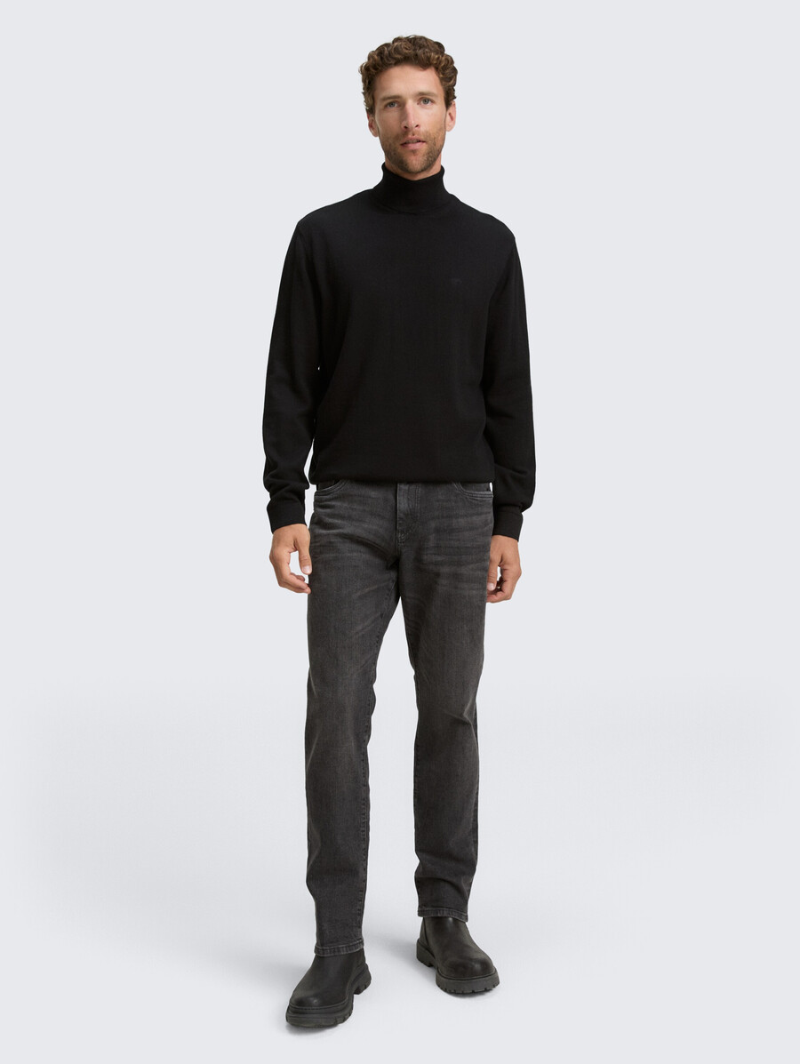 maglione a collo alto in cotone
