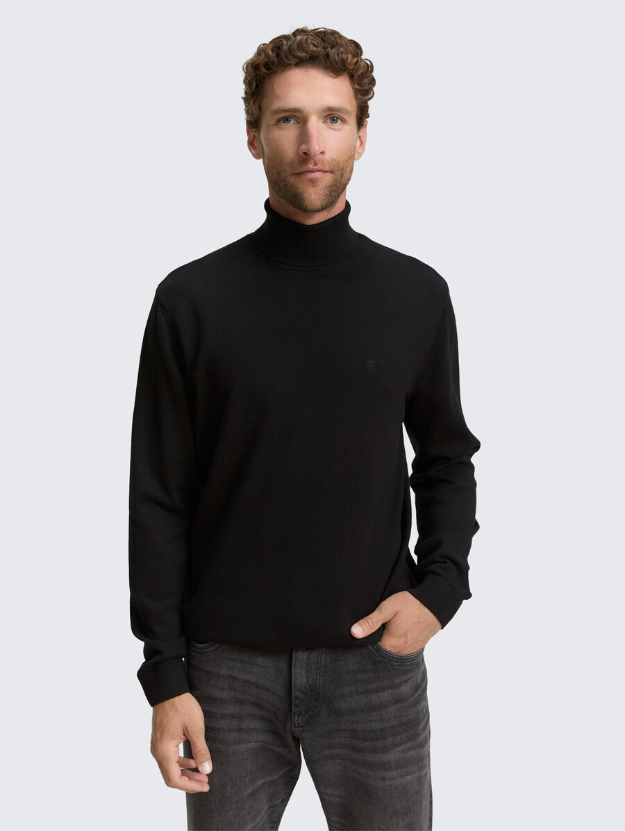 maglione a collo alto in cotone