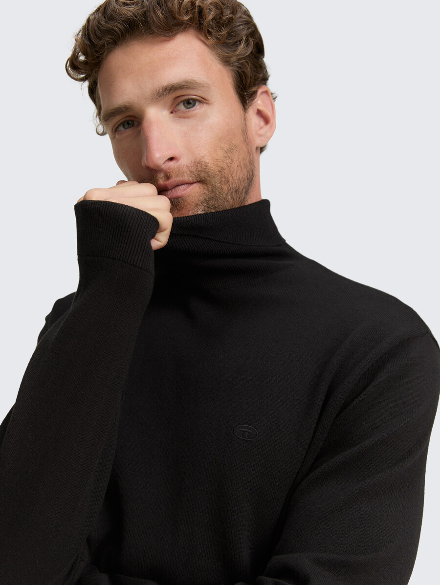 maglione a collo alto in cotone