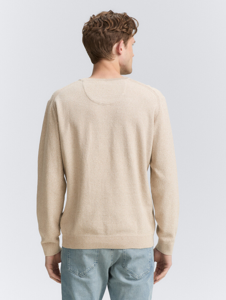 maglione lavorato a maglia in cotone biologico