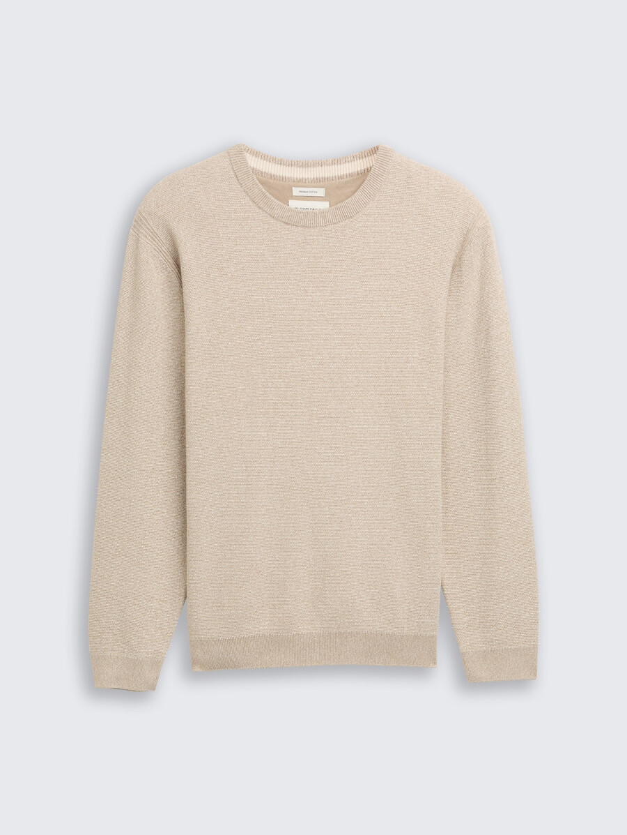 maglione lavorato a maglia in cotone biologico
