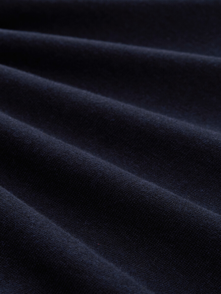 maglione lavorato a maglia troyer con ricamo del logo