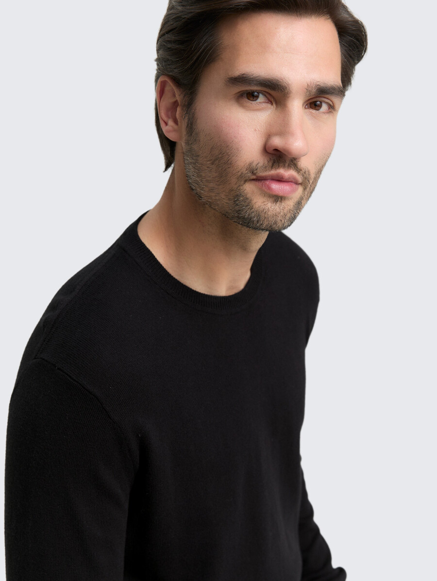 maglione lavorato a maglia con misto cashmere