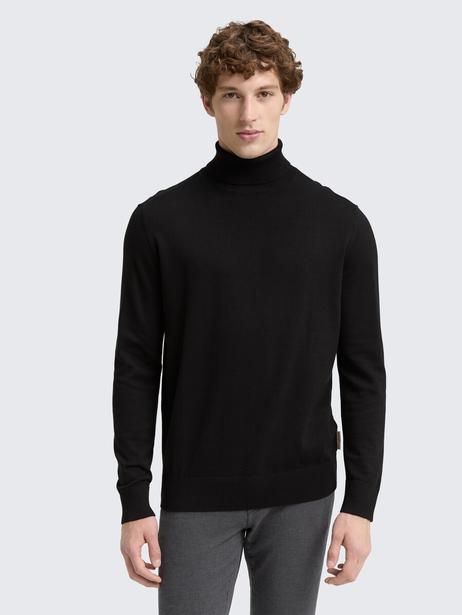 maglione a collo alto in cotone
