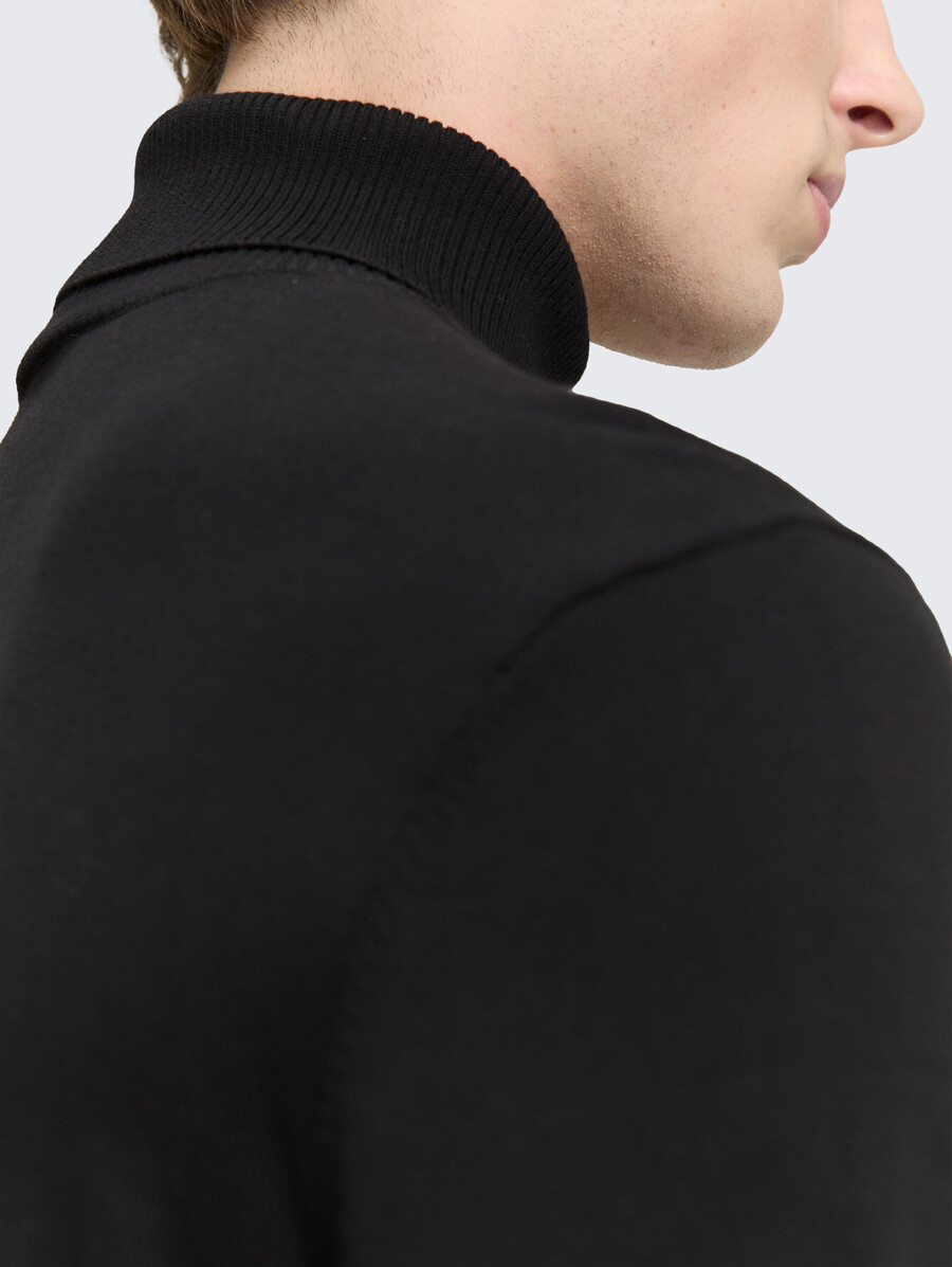 maglione a collo alto in cotone