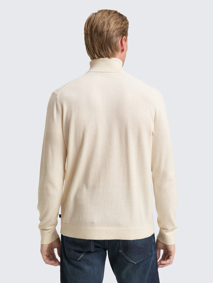 maglione a collo alto in misto cashmere