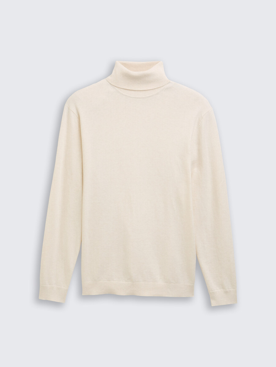 maglione a collo alto in misto cashmere