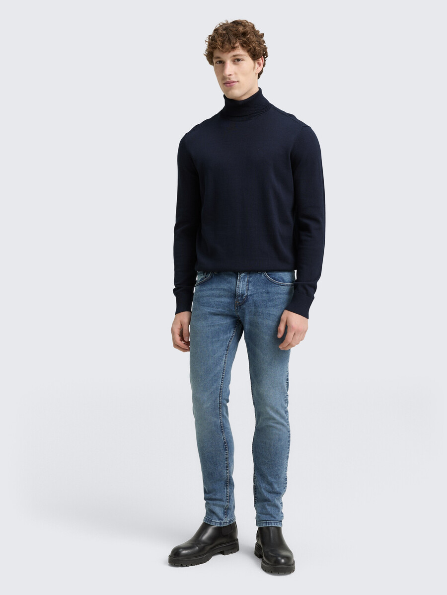 maglione a collo alto in cotone