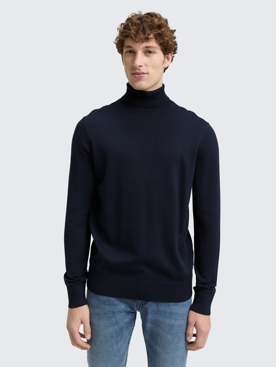 maglione a collo alto in cotone